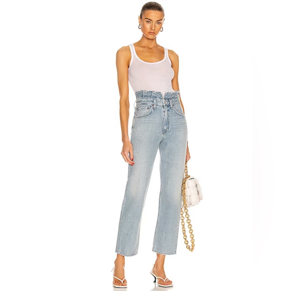 AGOLDE Lettuce Waistband Reworked High Rise Fitted 90s Jean